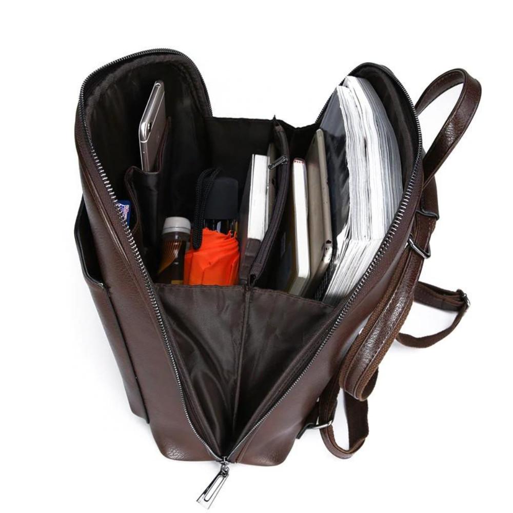 Christa | Klassischer Rucksack mit Doppelreißverschluss