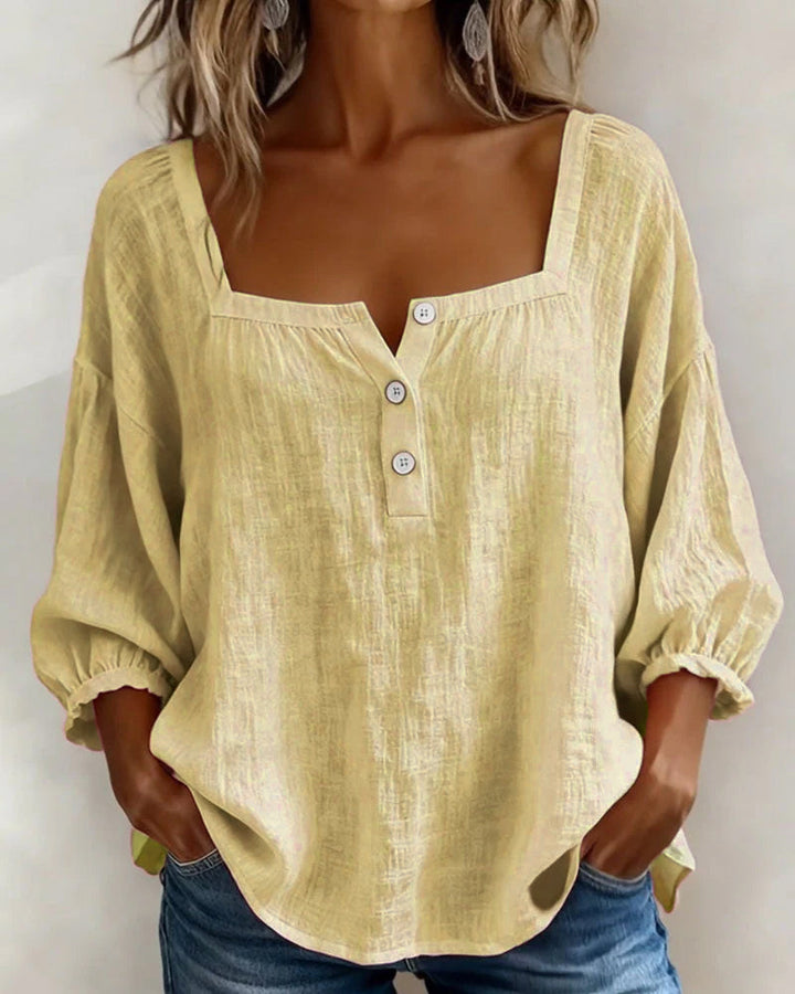 Marlies | Luftige Bluse mit Knopfleiste