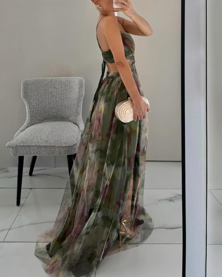 Melina | Zauberhaftes Maxikleid mit Blumenprint