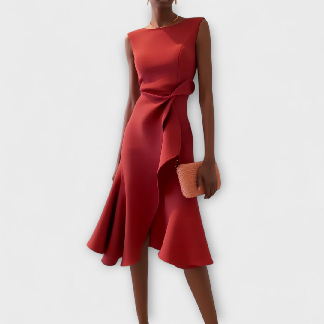Eveline™ | Midi-Kleid mit betonter Taille