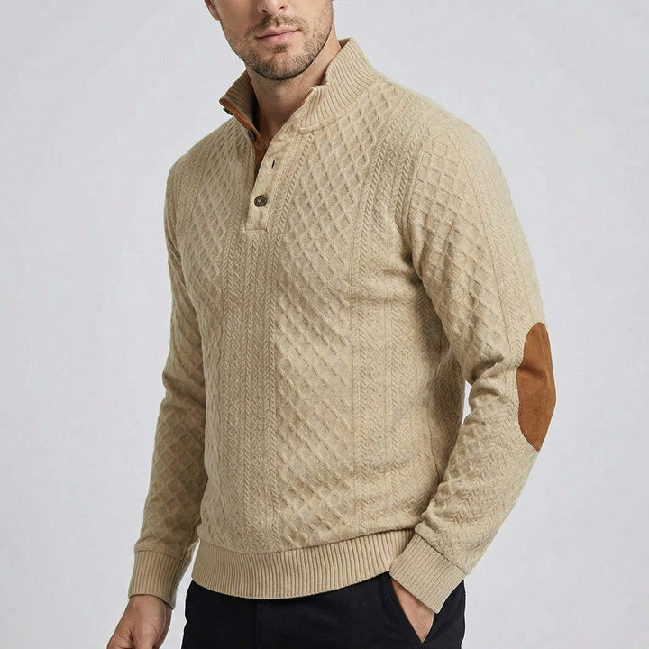 Rudolf I Klassischer Pullover mit Stehkragen