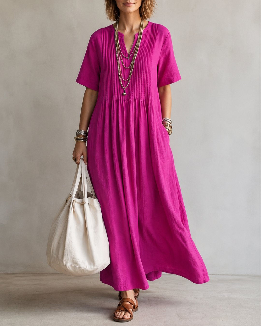 Frieda™ | Elegantes Plisseekleid