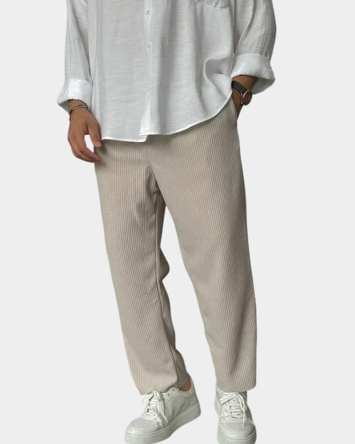 Paul | Elegante Ripphose mit vertikaler Struktur &amp; Stretch-Komfor