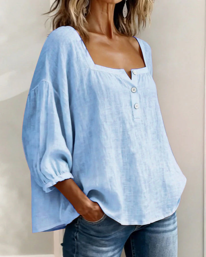 Marlies | Luftige Bluse mit Knopfleiste