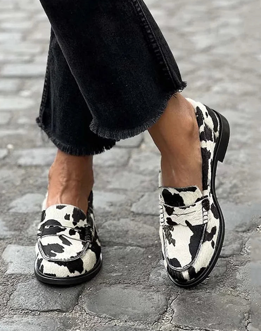 Wilma™ | Loafers mit Kuhmuster