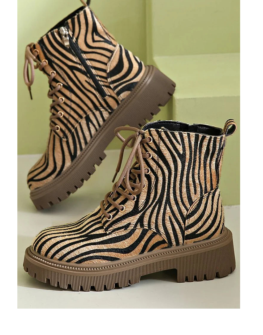 Herlene™ | Zebramuster Schnürschuhe