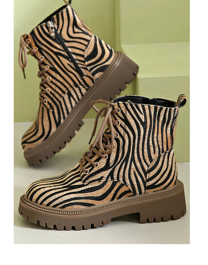 Herlene™ | Zebramuster Schnürschuhe