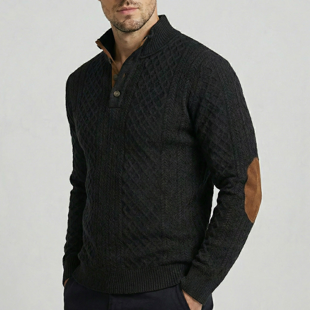 Rudolf I Klassischer Pullover mit Stehkragen