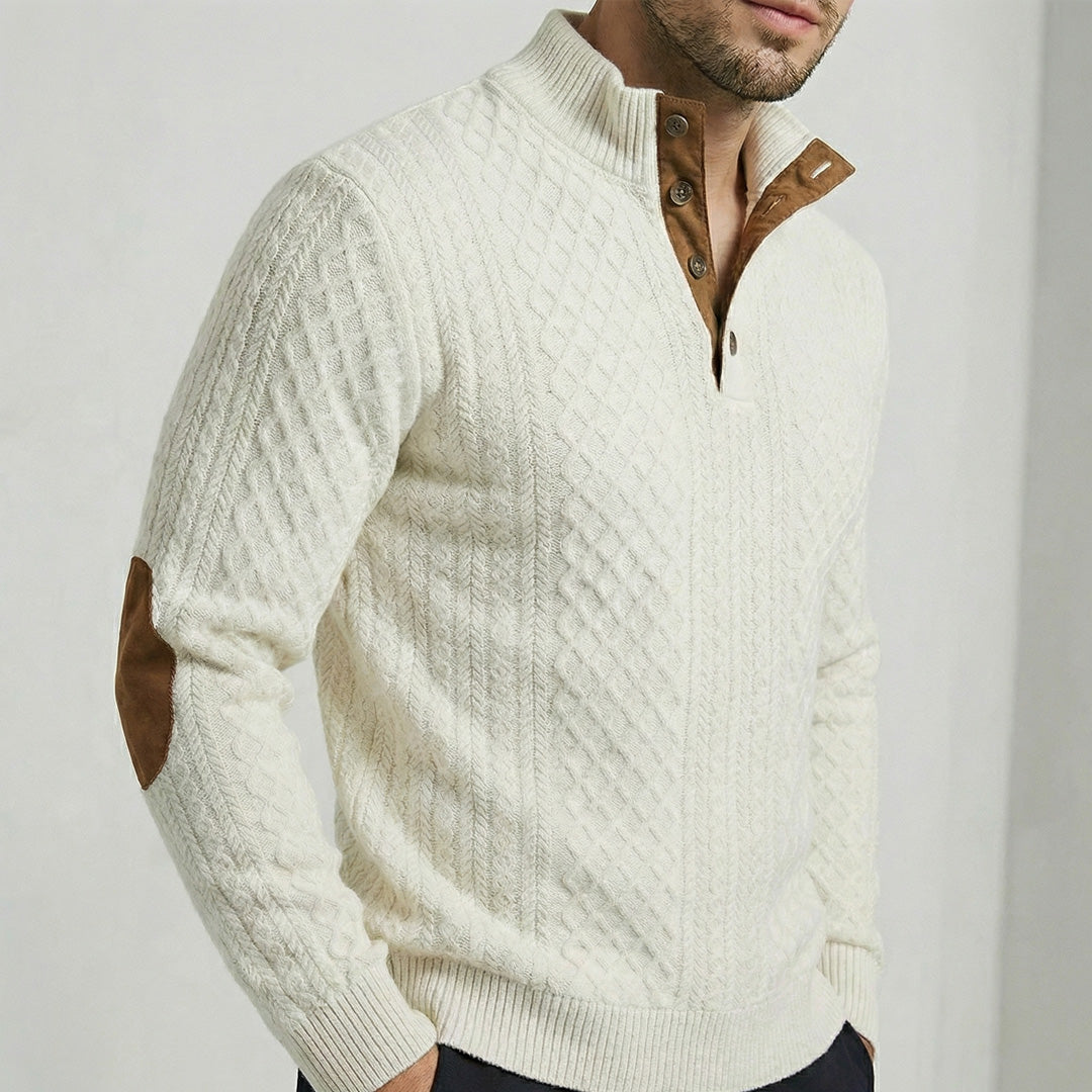Rudolf I Klassischer Pullover mit Stehkragen