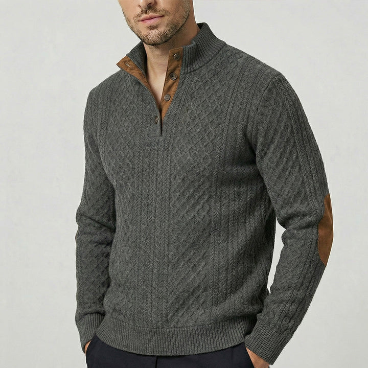 Rudolf I Klassischer Pullover mit Stehkragen