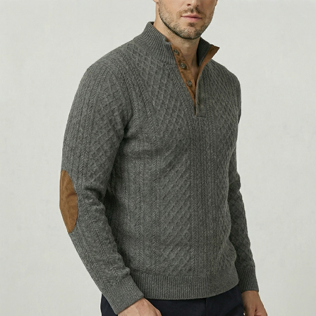 Rudolf I Klassischer Pullover mit Stehkragen