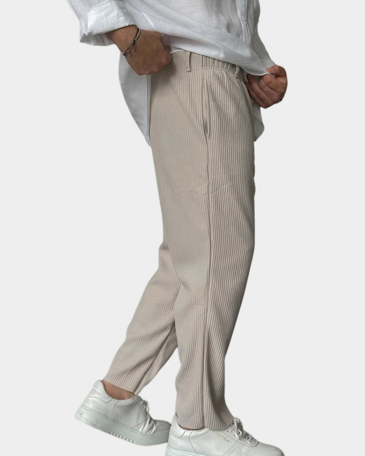 Paul | Elegante Ripphose mit vertikaler Struktur &amp; Stretch-Komfor