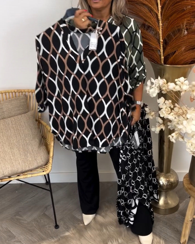 Gabriele | Stilvolle Bluse mit grafischem Muster