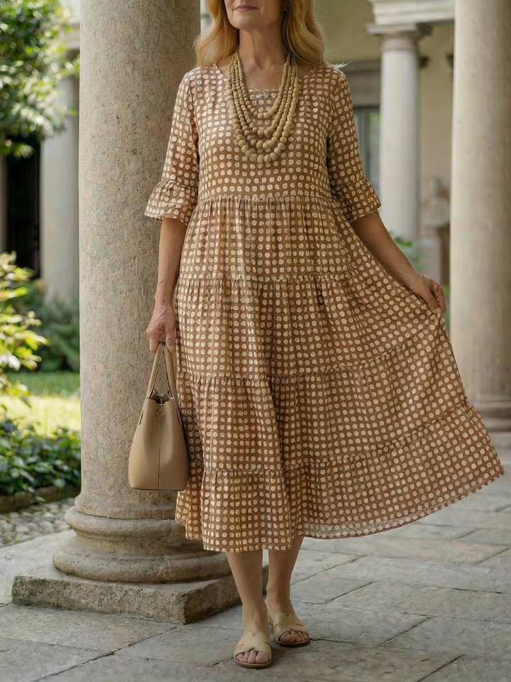 Bärbel™ | Lockeres Midi Kleid mit femininem Muster