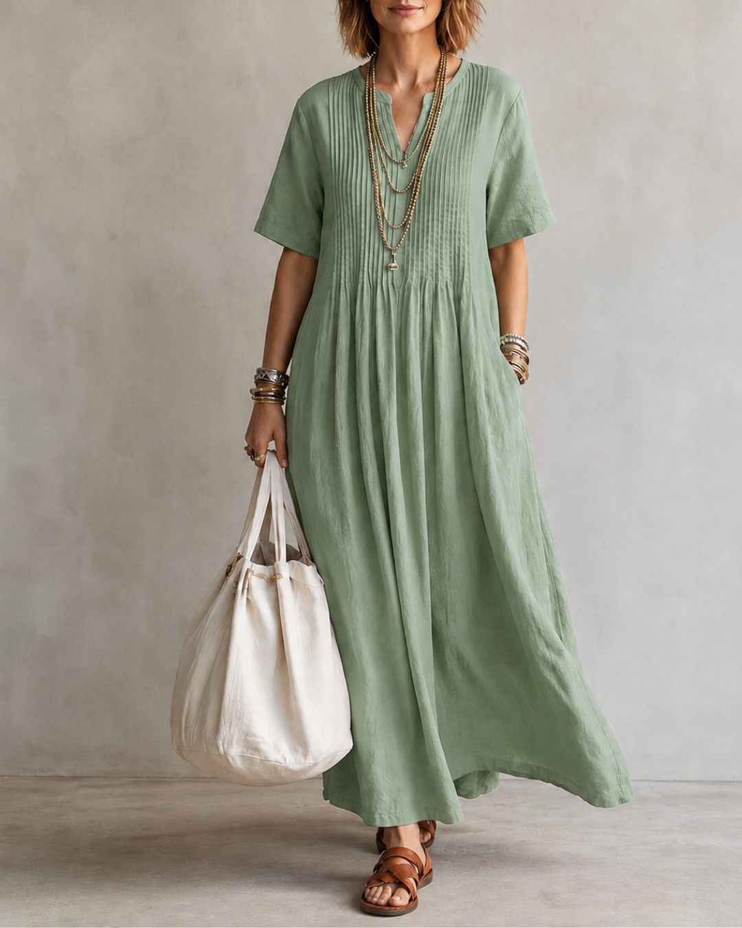 Frieda™ | Elegantes Plisseekleid