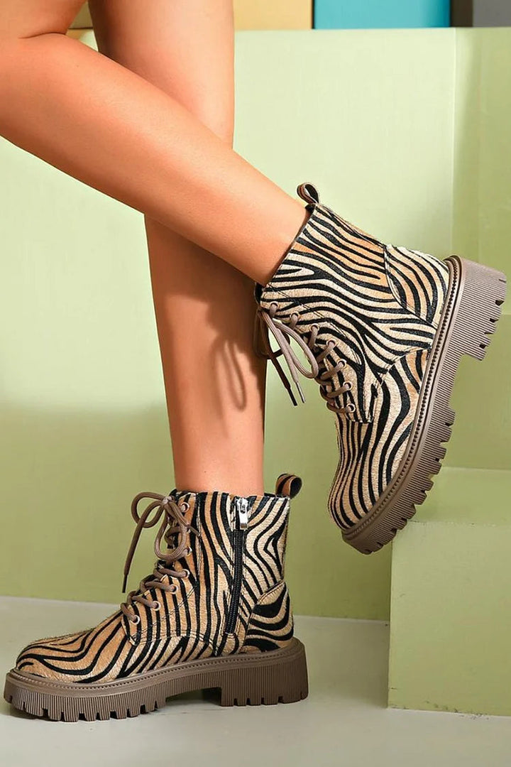 Herlene™ | Zebramuster Schnürschuhe
