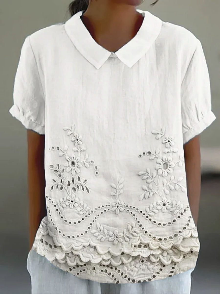 Alina™ | Bluse mit floraler Stickerei