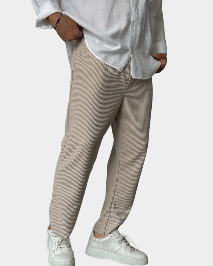Paul | Elegante Ripphose mit vertikaler Struktur &amp; Stretch-Komfor