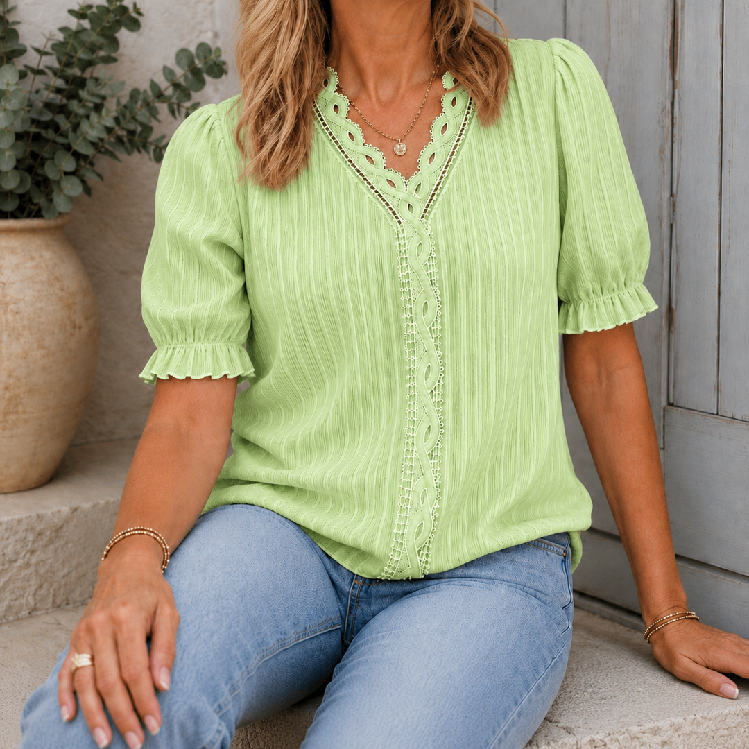 Anne | Bluse mit V-Ausschnitt