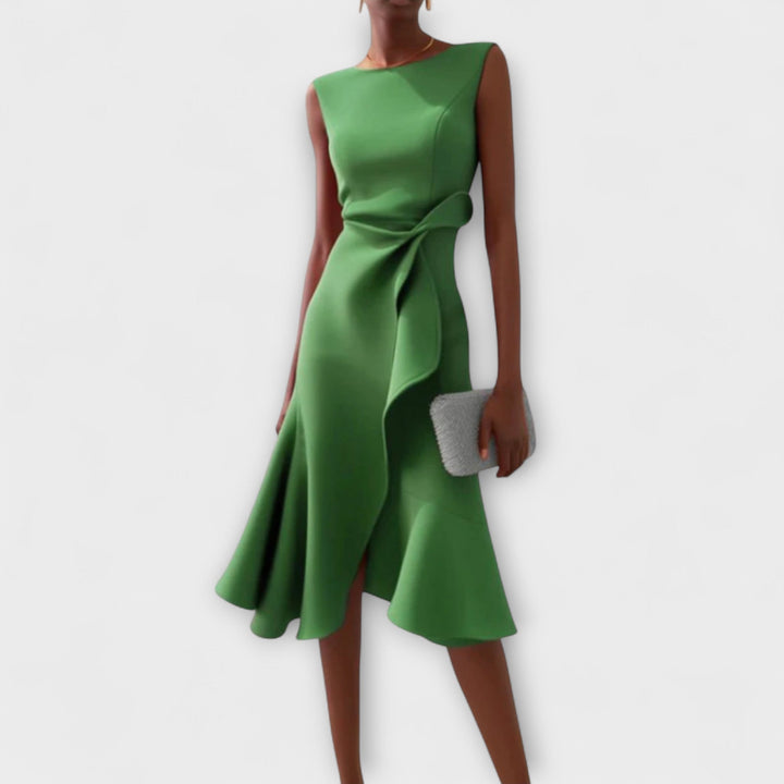 Eveline™ | Midi-Kleid mit betonter Taille