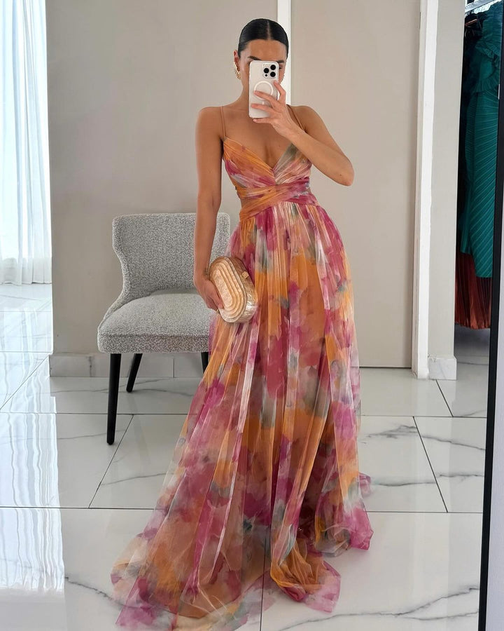 Melina | Zauberhaftes Maxikleid mit Blumenprint