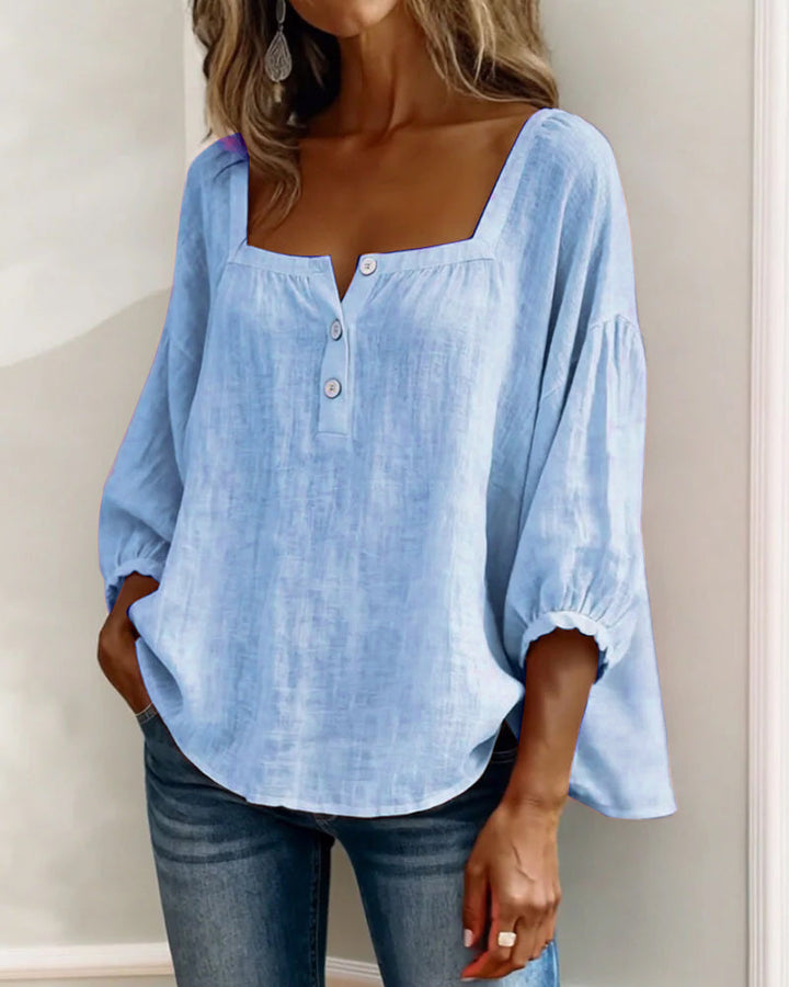 Marlies | Luftige Bluse mit Knopfleiste