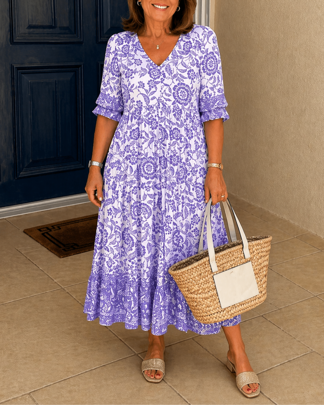 ANNELIESE-FLORALES SOMMERKLEID