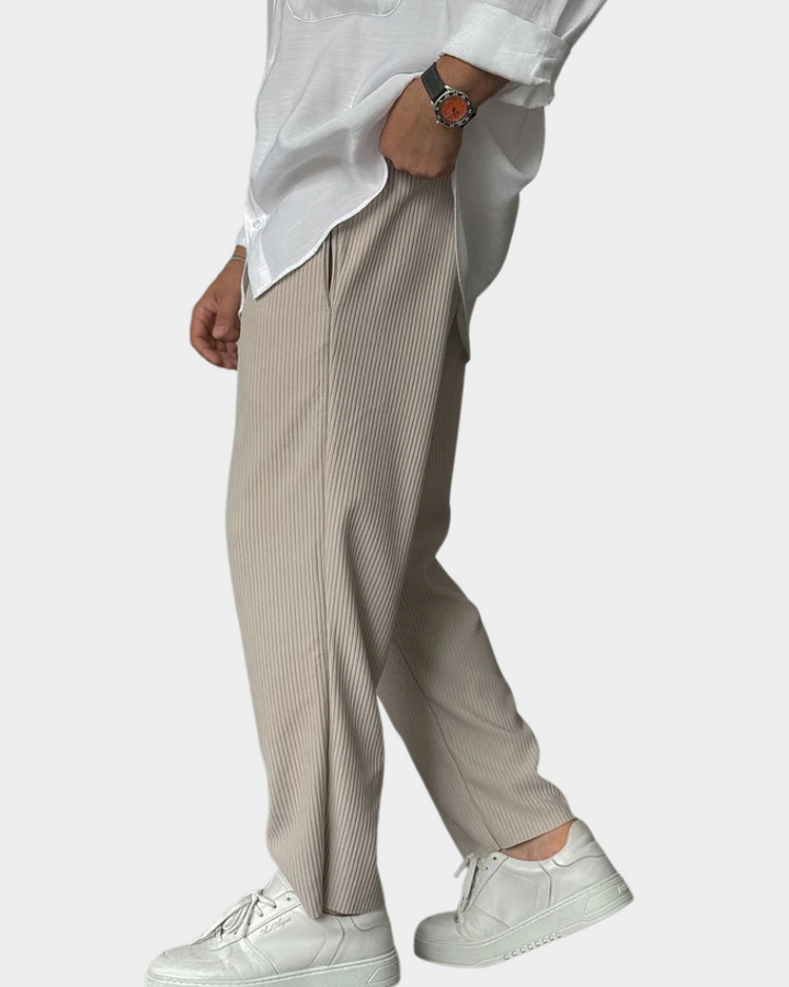 Paul | Elegante Ripphose mit vertikaler Struktur &amp; Stretch-Komfor