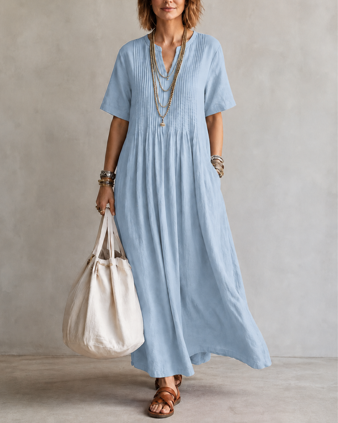 Frieda™ | Elegantes Plisseekleid