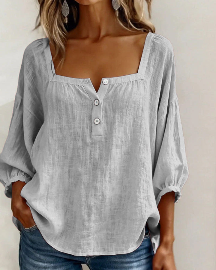Marlies | Luftige Bluse mit Knopfleiste