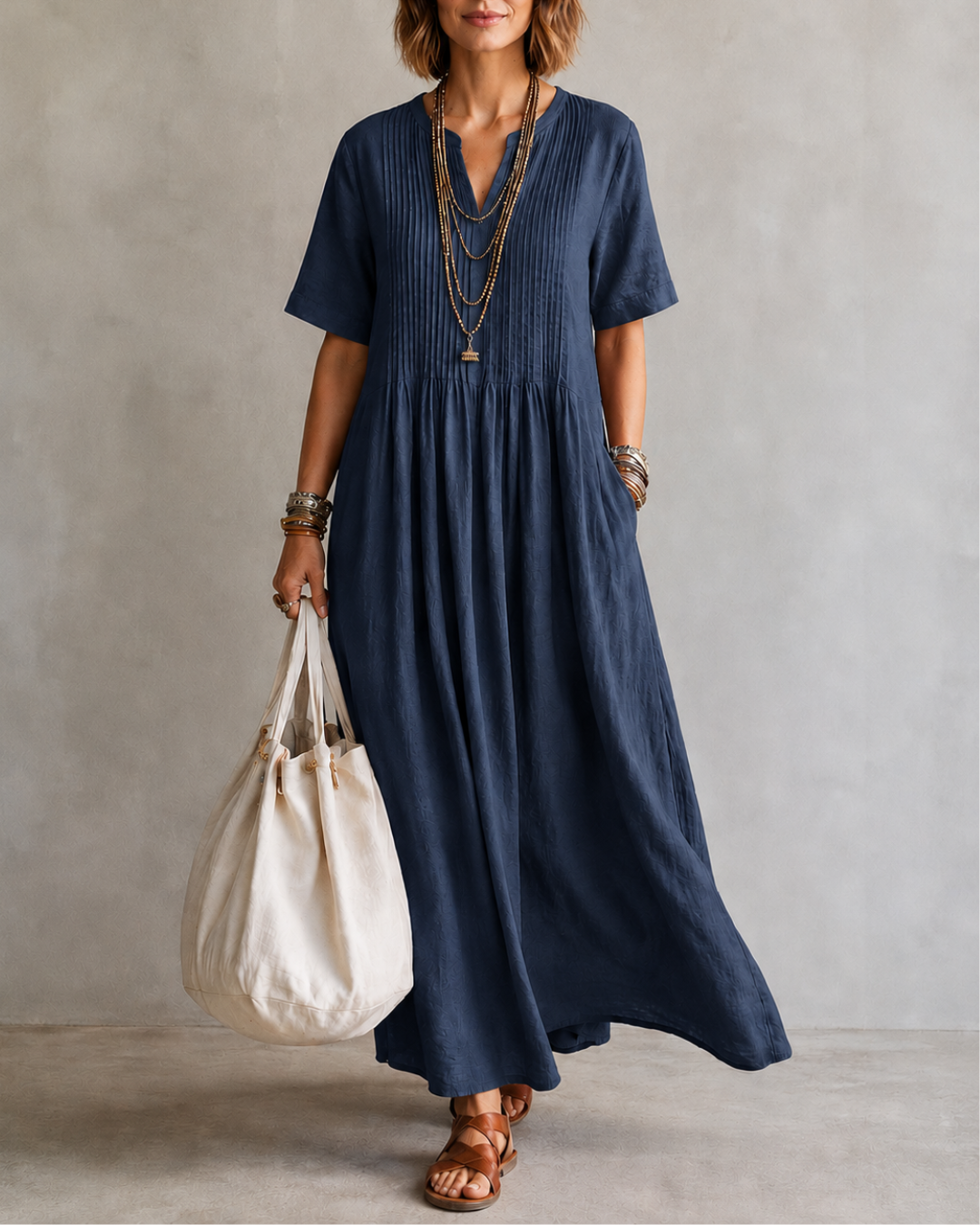Frieda™ | Elegantes Plisseekleid