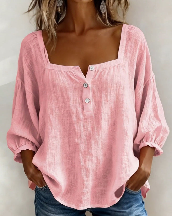 Marlies | Luftige Bluse mit Knopfleiste