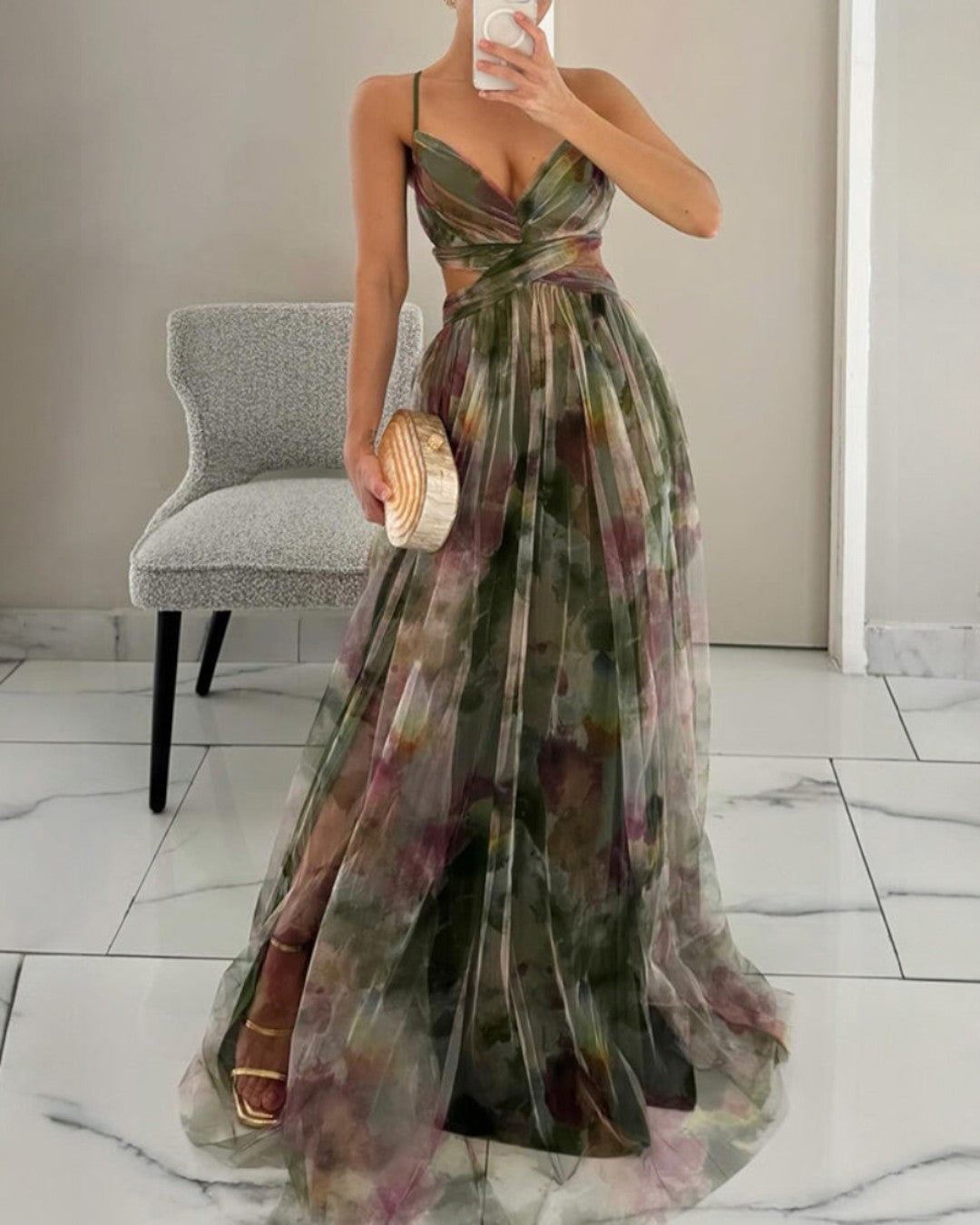 Melina | Zauberhaftes Maxikleid mit Blumenprint