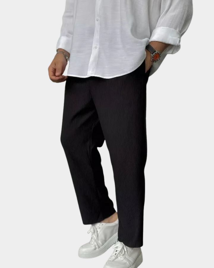 Paul | Elegante Ripphose mit vertikaler Struktur &amp; Stretch-Komfor
