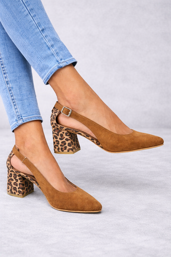 Denzel™ | Elegante Slingbacks mit Leopardenmuster
