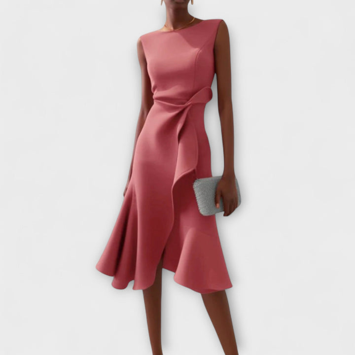 Eveline™ | Midi-Kleid mit betonter Taille