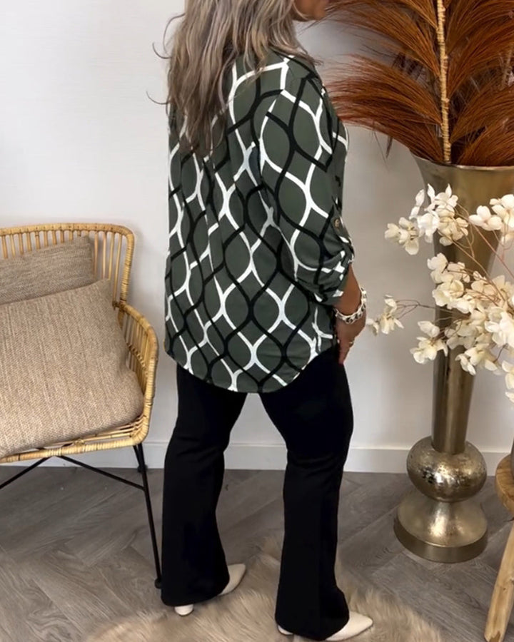 Gabriele | Stilvolle Bluse mit grafischem Muster