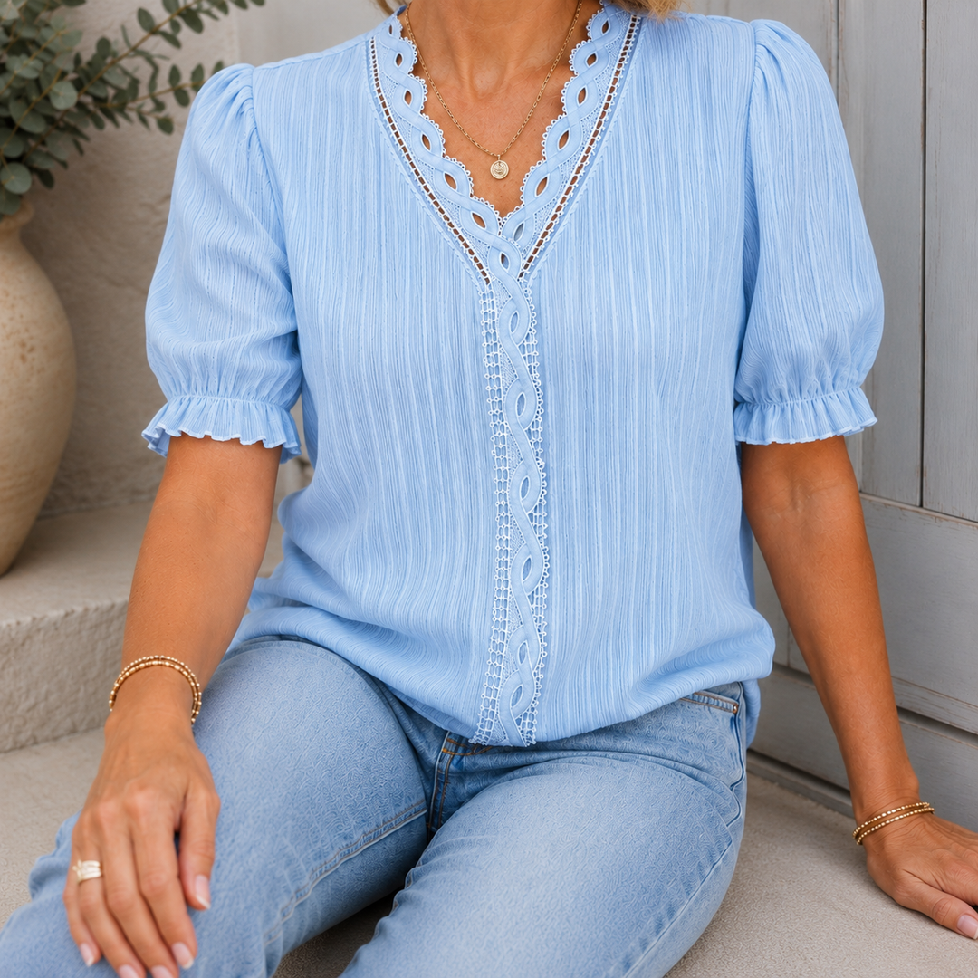 Anne | Bluse mit V-Ausschnitt