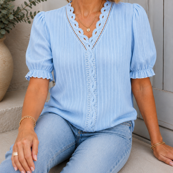 Anne | Bluse mit V-Ausschnitt