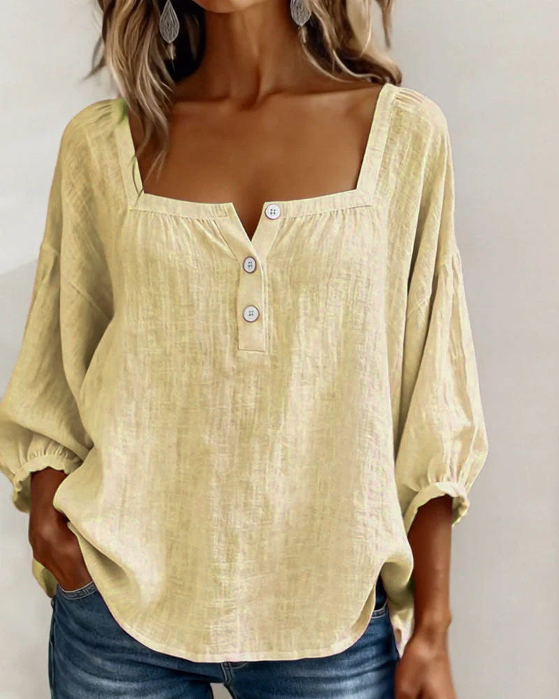 Marlies | Luftige Bluse mit Knopfleiste