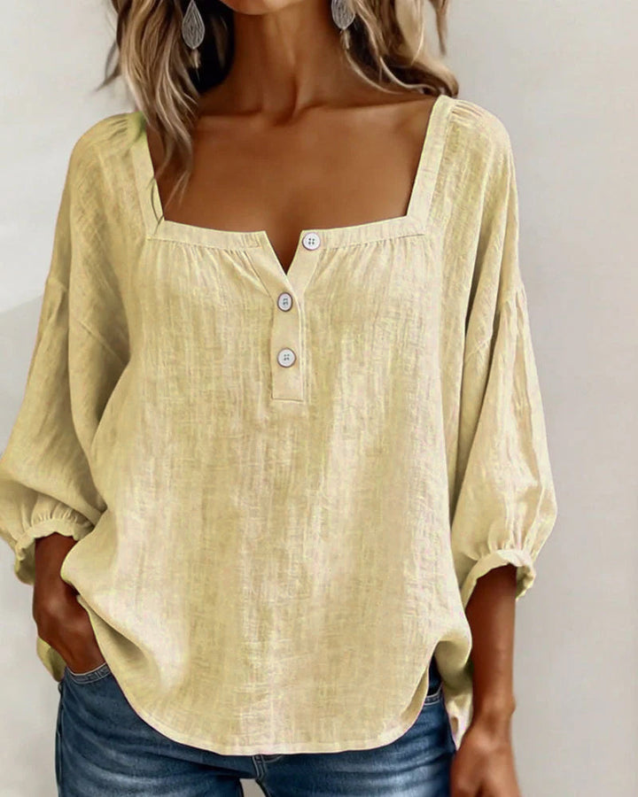 Marlies | Luftige Bluse mit Knopfleiste