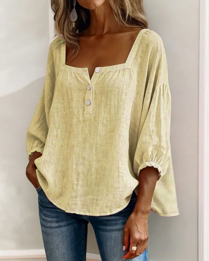 Marlies | Luftige Bluse mit Knopfleiste