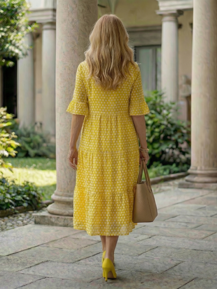 Bärbel™ | Lockeres Midi Kleid mit femininem Muster