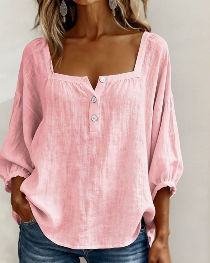 Marlies | Luftige Bluse mit Knopfleiste