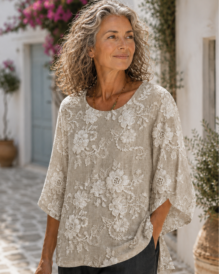 Bianca | Vintage bedrucktes Oberteil