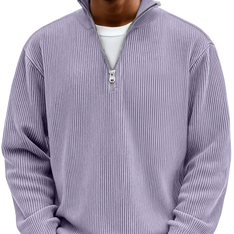 Jonas I Trendiger Herren-Pullover mit Reißverschluss-Kragen