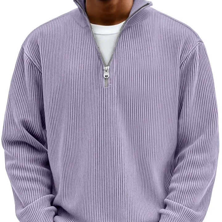 Jonas I Trendiger Herren-Pullover mit Reißverschluss-Kragen