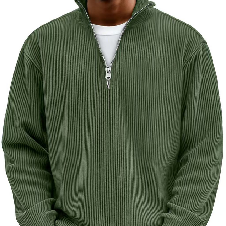 Jonas I Trendiger Herren-Pullover mit Reißverschluss-Kragen