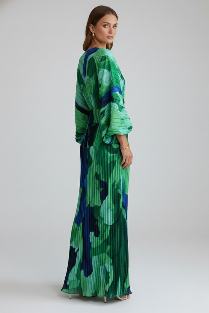 Geneva™ | Plisseekleid mit V-Ausschnitt