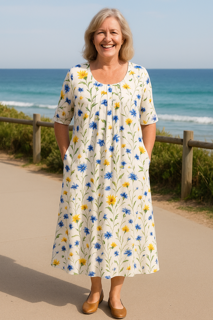 Maya™ | Elegantes Strandkleid mit fließendem Design